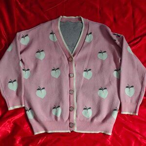 Cute Kawaii Pink Peach Cardigan